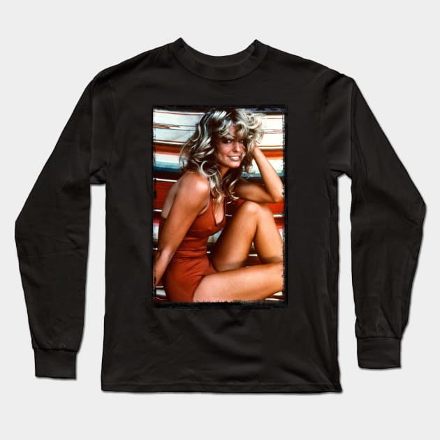 70s Farrah hot Long Sleeve T-Shirt by Don'tawayArt